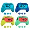 4 Pack Controller Thumb Grips Compatible with Nintendo Switch Joy-Con Controllers, Blue, Dark Blue, Turquoise, Neon Yellow